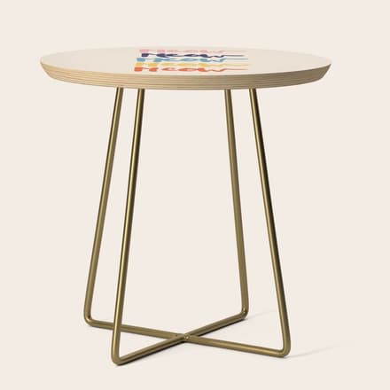 Meow Meow Says The Cat - Typography Side Table