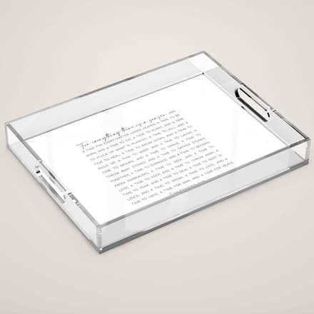For Everything There Is A Season, Ecclesiastes 3:1-8 Acrylic Tray
