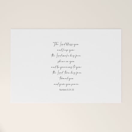 The Lord Bless You  - Numbers 6:24-26 Welcome Mat