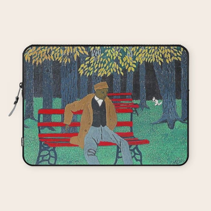 African American Masterpiece 'Man on a Bench' by Horace Pippin Laptop Sleeve