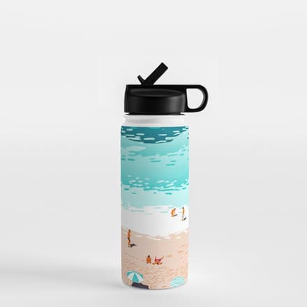 Dream In Colors Borrowed From The Sea | Ocean Tropical Beachy Summer | Swim Surf Travel Vacation Water Bottle