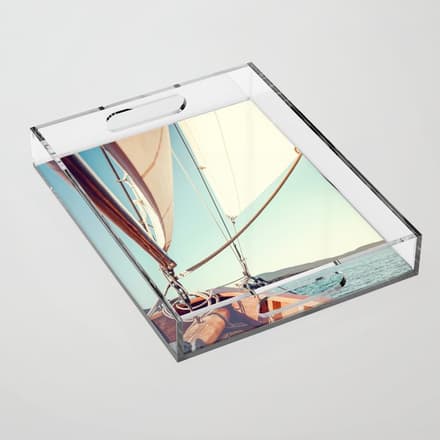 Setting Course X Nautical Art Acrylic Tray