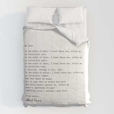 Albert Camus Quote - My Dear In The Midst Of Hate I Found Comforter