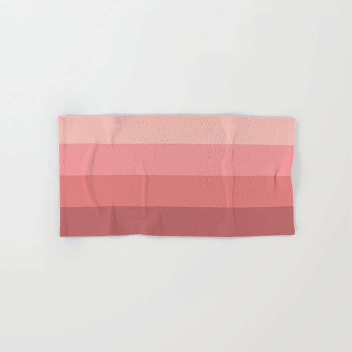 Minimal Retro Sunset Sunrise - Neutral Pink Bath Towel
