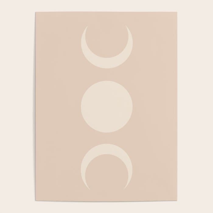 Moon Shapes Minimalism - Ethereal Light Poster