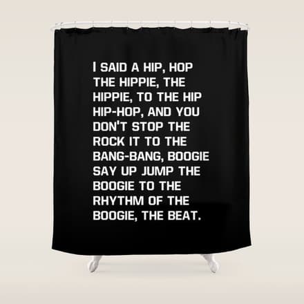 Rapper'S Delight, I Said A Hip Hop Shower Curtain