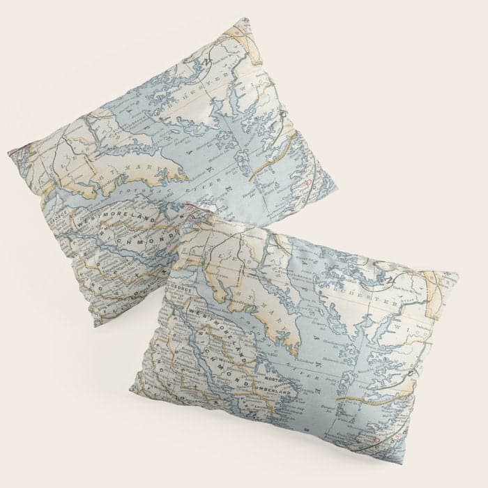 Vintage Map of the Chesapeake Bay (1901) Pillow Sham