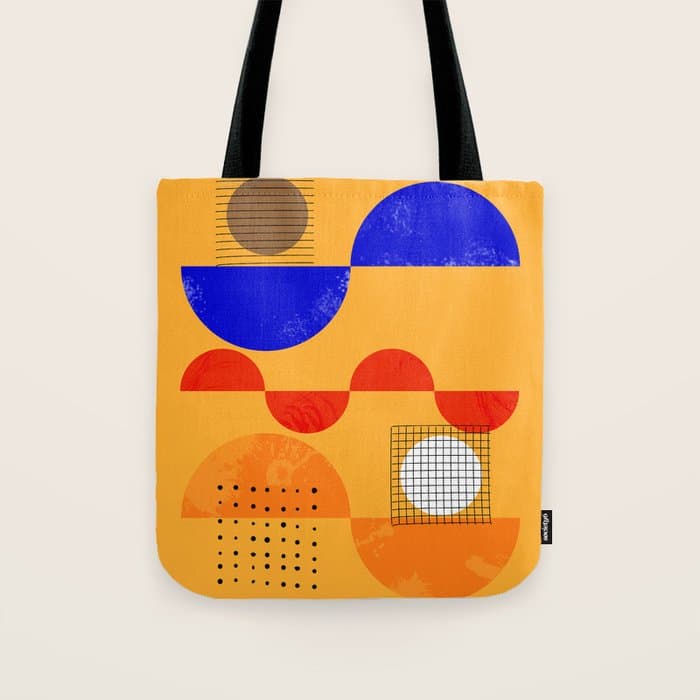 Mid-century shapes abstract no7 Tote Bag