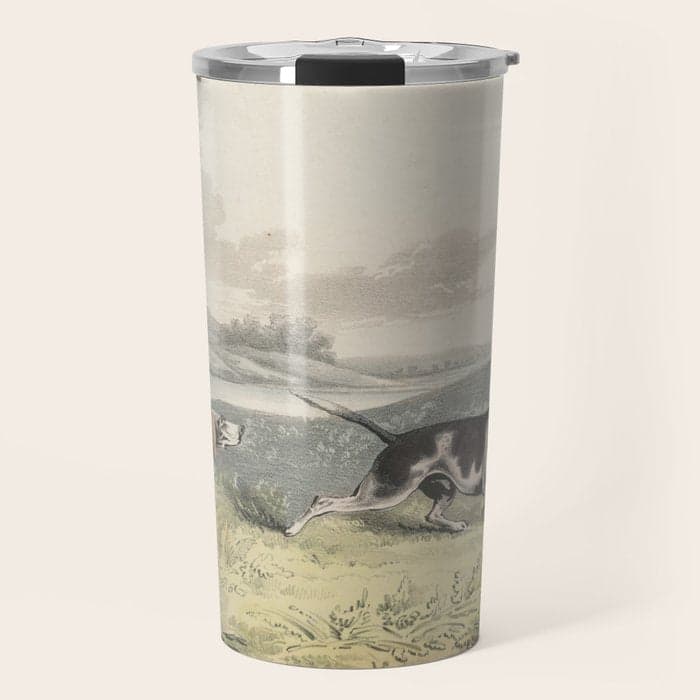 Vintage Illustration of Pointer Dogs (1846) Travel Mug