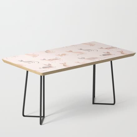 Sphynx Cats - No Furr Don'T Care - Cat Pink Coffee Table
