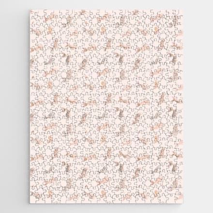 Sphynx Cats - No Furr Don'T Care - Cat Pink Jigsaw Puzzle
