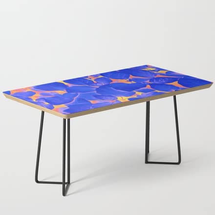 Supercontrast, Pop Of Color Ultraviolet Nature, Floral Graphic Design Coffee Table