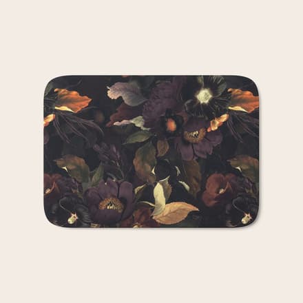 Vintage & Shabby Chic - Flowers At Night Bath Mat