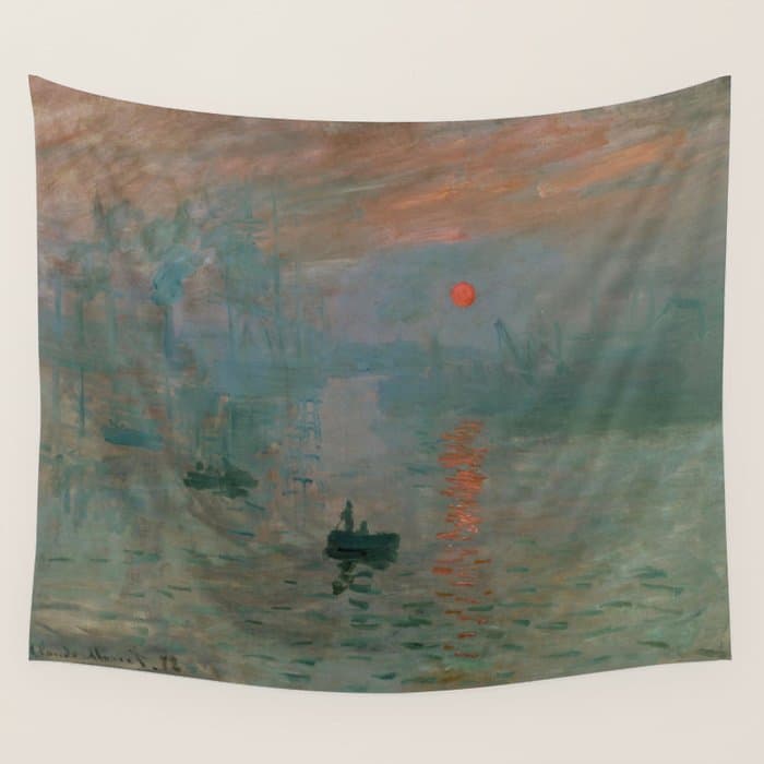 Impression, Sunrise, Claude Monet Wall Tapestry