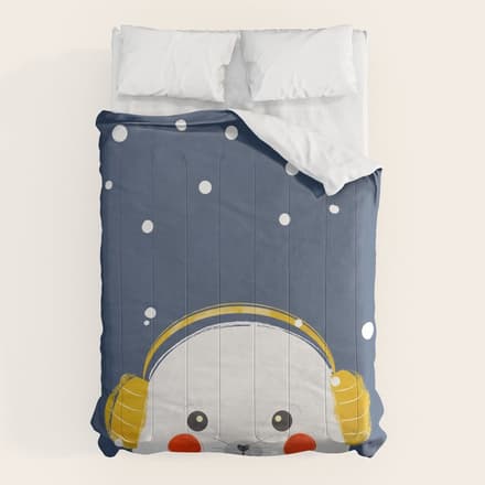 Christmas Baby Seal With Fairy Lights Comforter
