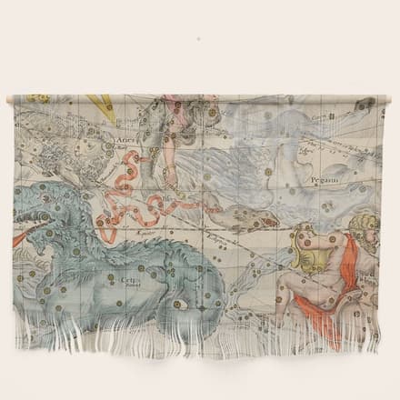 Vintage Celestial & Astrological Map  (1693) Wall Hanging