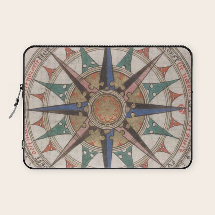 Historical Nautical Compass (1543) Laptop Sleeve