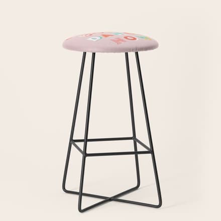 Everybody Dance Now - Bright Typography Stool