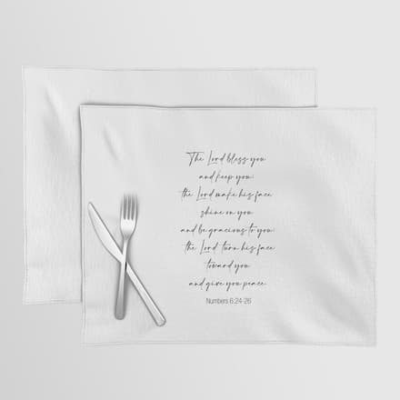 The Lord Bless You  - Numbers 6:24-26 Placemat