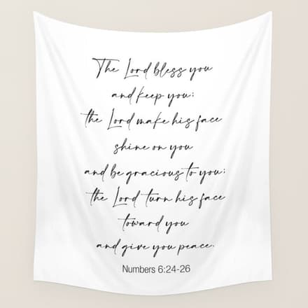 The Lord Bless You  - Numbers 6:24-26 Wall Tapestry