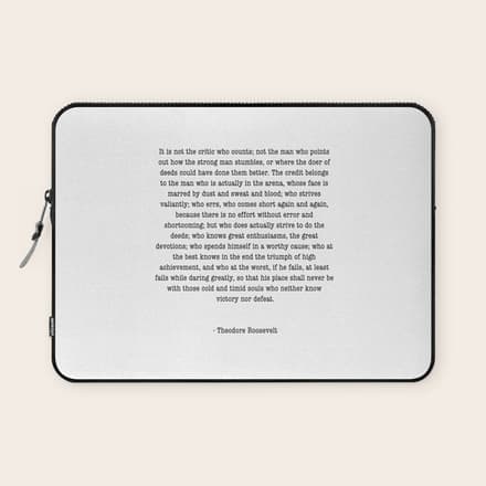 Man In The Arena Theodore Roosevelt Laptop Sleeve