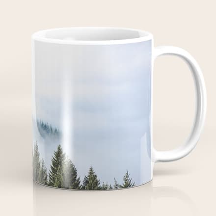 Pacific Northwest Forest Fog - Nature Photography Coffee Mug