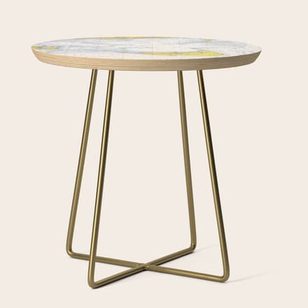 Vintage Map Of The Nantucket Sound (1966) Side Table