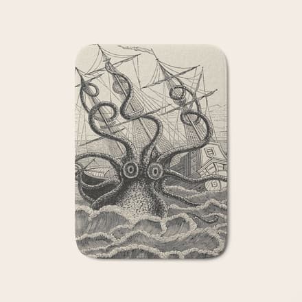 The Octopus; Or, The âDevil-Fishâ - Henry Lee - 1875 Giant Octopus Sinking Ship Bath Mat