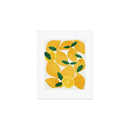 Lemon Mediterranean Still Life Art Print