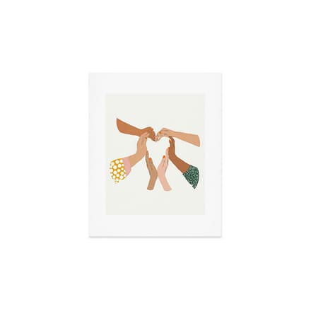 Indiscrimination | Anti-Racism Painting | Unity Illustration | Women Empowerment Growth Mindset Art Print