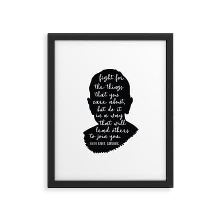 Ruth Bader Ginsburg Quote Framed Art Print