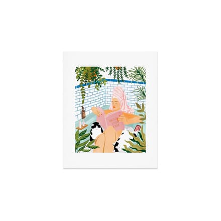 How To Have A Cat Spa Day At Home | Modern Bohemian Home DéCor | Pet Bathroom Urban Jungle  Art Print