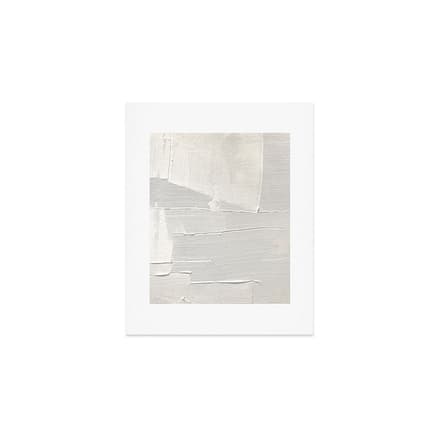 Relief [1]: An Abstract, Textured Piece In White By Alyssa Hamilton Art Art Print