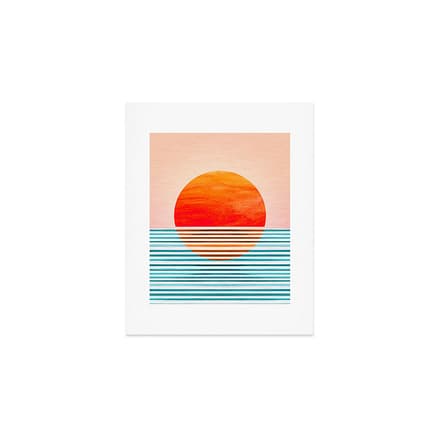 Minimalist Sunset Iii / Abstract Landscape Art Print