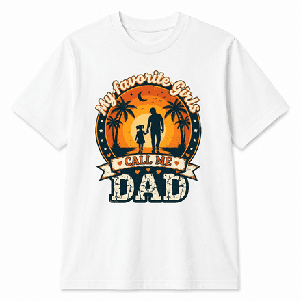 Best Girl Dad Ever Vintage Graphic T-Shirt