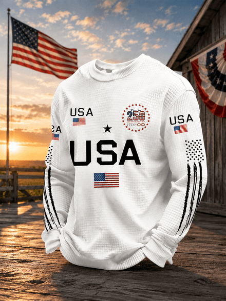 Usa 250th Anniversary Patriotic Graphic Sweatshirt
