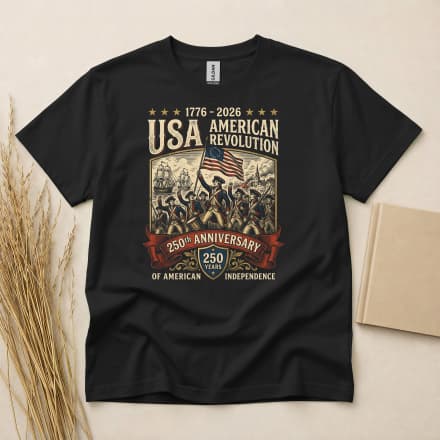 Usa American Revolution 250th Anniversary Patriotic T-Shirt