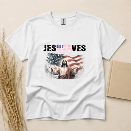 Jesus Saves Usa Patriotic Christian Faith Design
