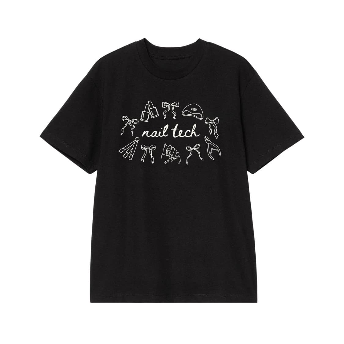 Nail Tech Tools and Bows Graphic T-Shirt