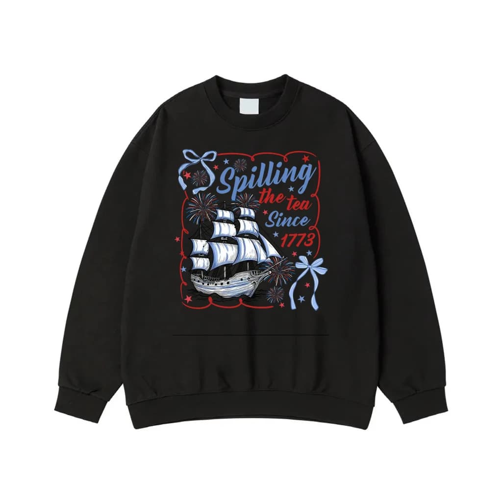 Spilling The Tea Since 1773 Boston Tea Party Patriotic T-Shirt