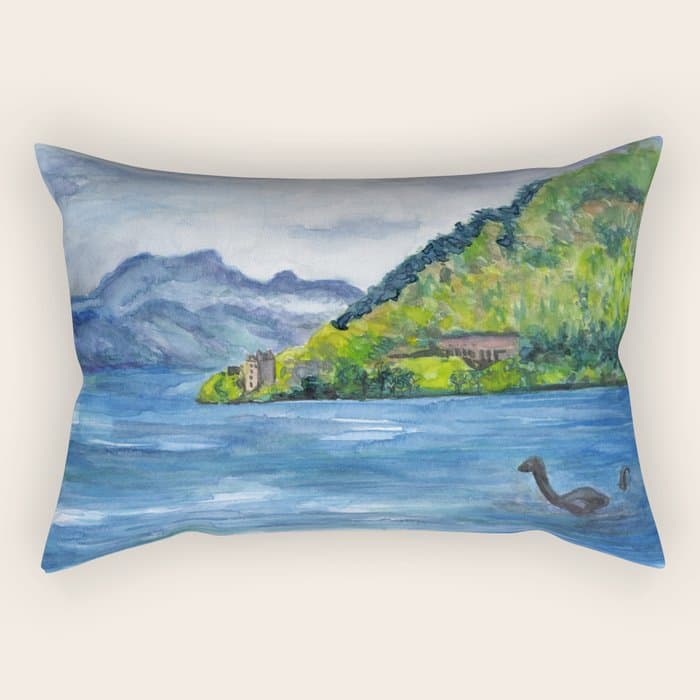 Loch Ness (with Nessie) Rectangular Pillow