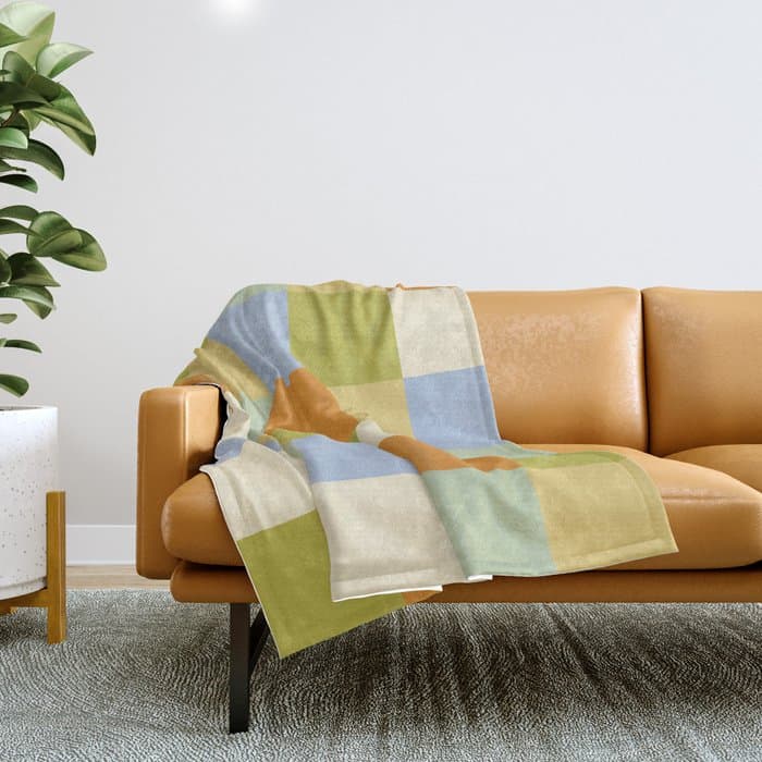 Bold Retro Checks Pattern - Large XXXVI Throw Blanket