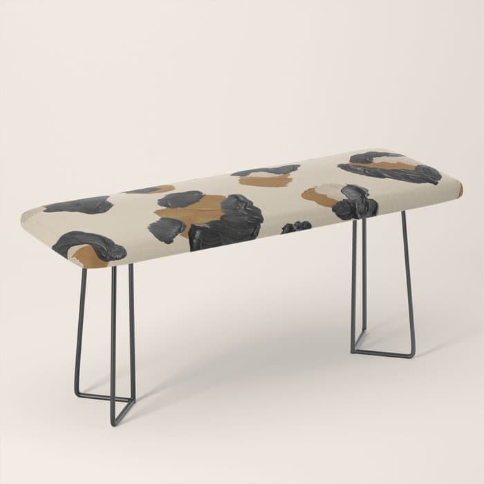 Leopard Print Neutral Gold Light Palette Bench