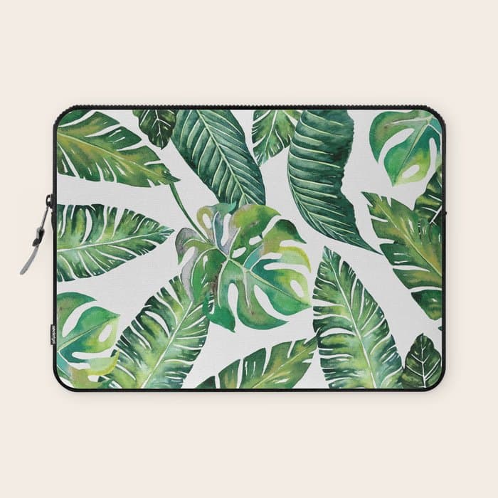 Jungle Leaves, Banana, Monstera #HomeStorie Laptop Sleeve