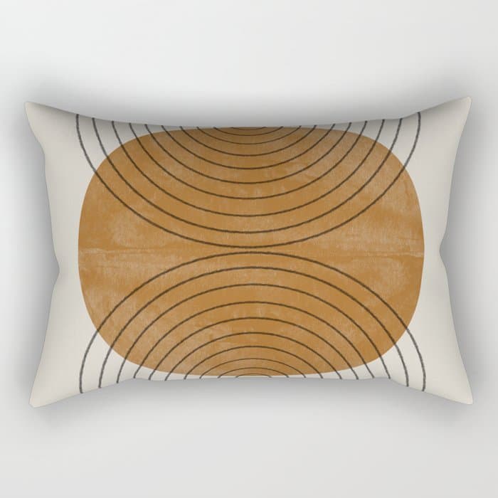 Perfect Touch Mid Century Modern Rectangular Pillow