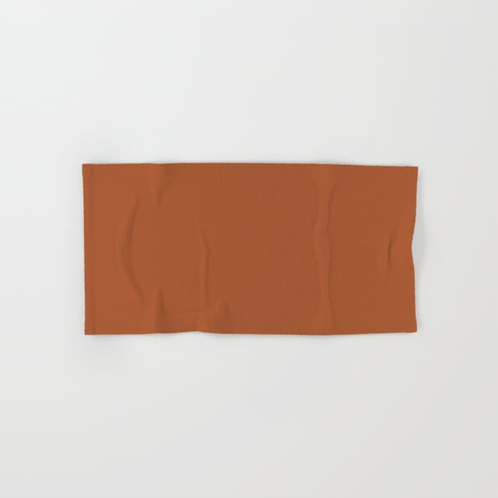 Clay Solid Deep Rich Rust Terracotta Colour Bath Towel