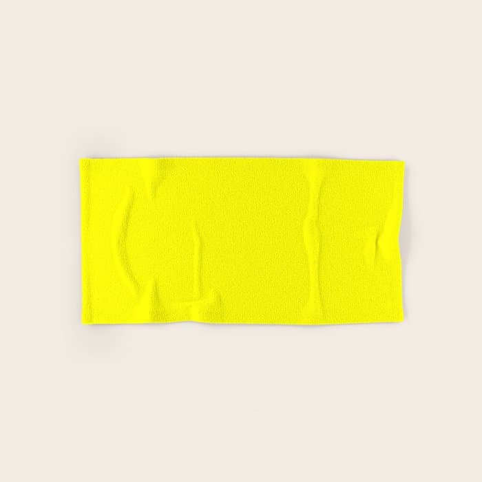 Bright Fluorescent Yellow Neon Bath Towel