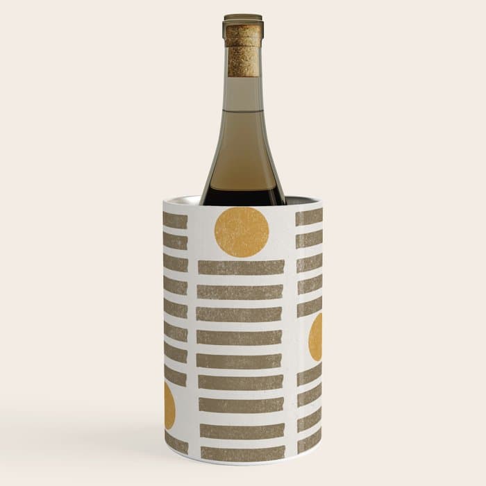 Modern Craft Design Retro Stripes and Circles Wine Chiller
