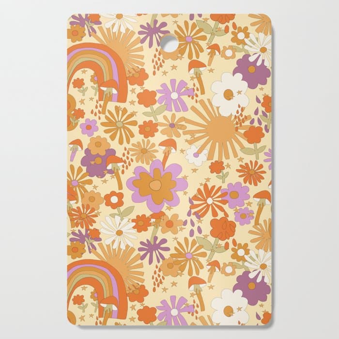 Rainbows, Sunshine and Stars Cutting Board