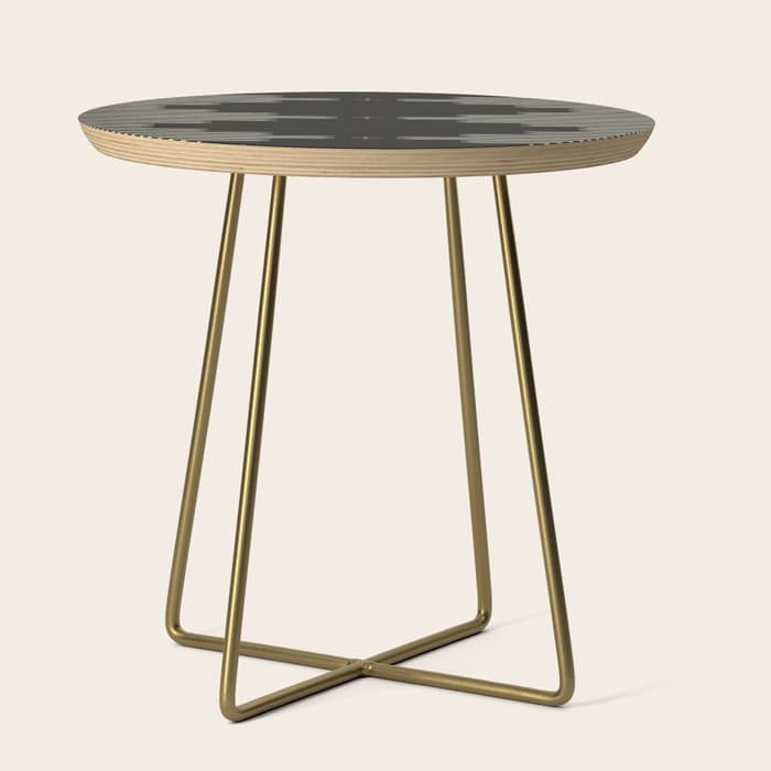 Southwestern Minimalist Black & White Side Table